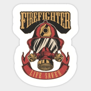 Firefighter Life Saver Sticker